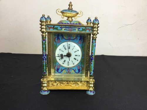 Pendule borne bronze et - #,